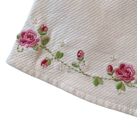 NWT Gymboree Vintage Easter Sleeveless Top White Embroidered Roses Girls Size 4 - Picture 6 of 6